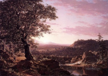 7月の日没 マサチューセッツ州バークシャー郡の風景 ハドソン川 フレデリック・エドウィン教会 Oil Paintings
